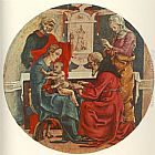 Polyptych Canvas Paintings - Circumcision (from the predella of the Roverella Polyptych)